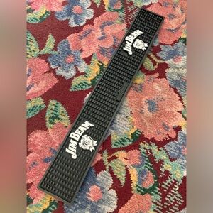 Jim Beam White Label Bar Rail Mat (Home Bar, Tiki Bar, Pub, Tavern, Restaurant)